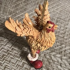 Chicken In Red Santa Boots Christmas Ornament