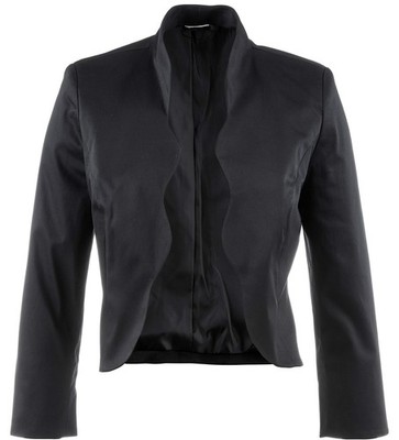 Bolero-Jacke Gr. 50 Schwarz Damenjacke Kurz-Blazer Damen-Sakko Jäckchen Neu