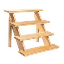 4-Tier Wood Cupcake Stand, Durable  Easy to Assemble Cupcake Holder, Collaps...