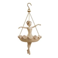 H&auml;ngender Blumentopf Mit Ballettt&auml;nzerin-Motiv, Anmutiger