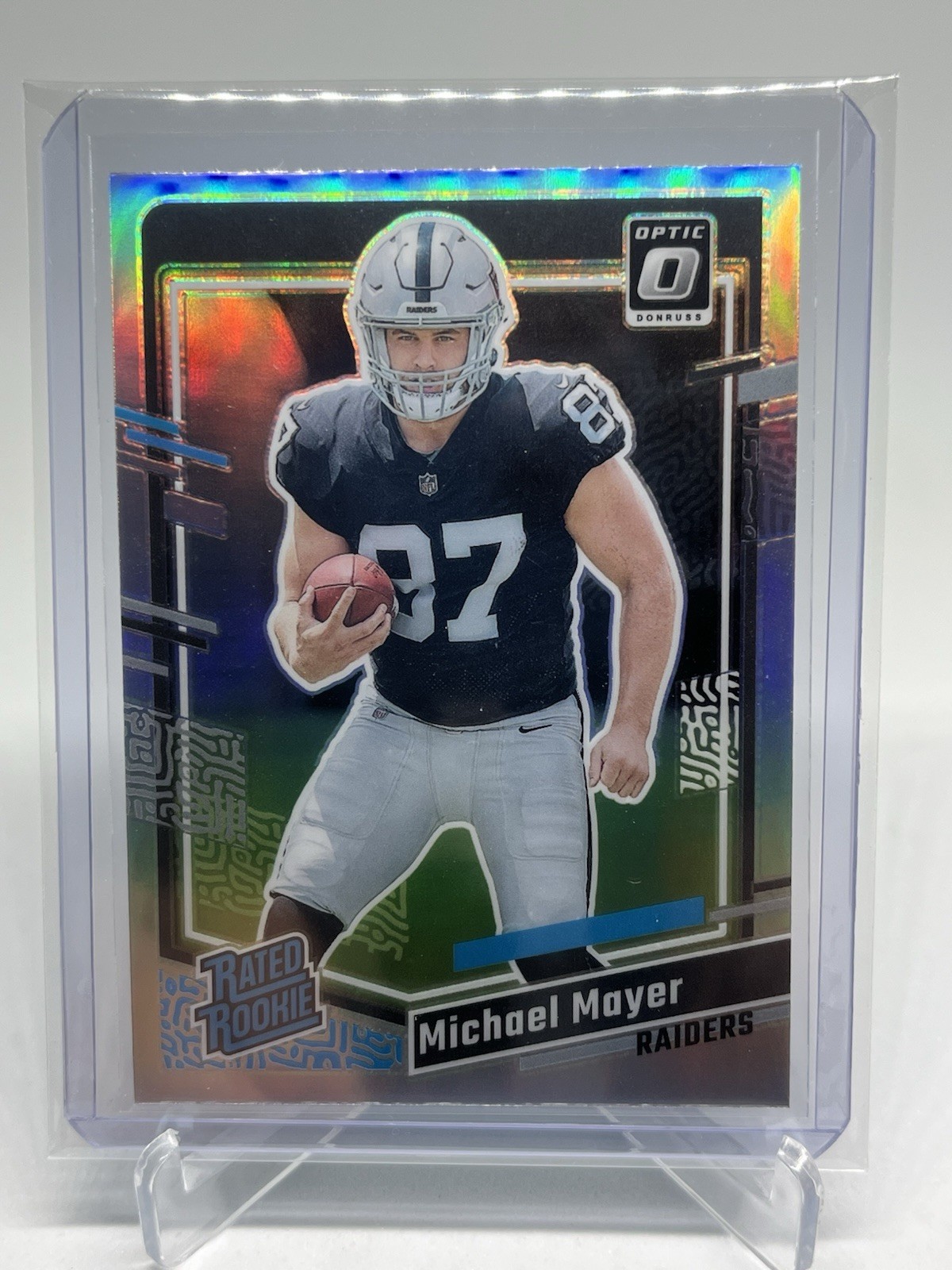 2023 NFL Donruss Optic Preview Holo Michael Mayer RC Las Vegas Raiders