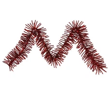 9' x 10" Ruby Red Spruce Artificial Christmas Garland - Clear Lights