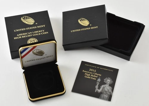 2015 American Liberty High Relief Gold Box & COA OGP - NO Coin *2956