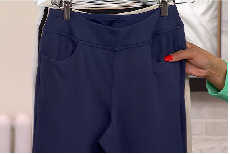Belle by Kim Gravel L Navy Dressed to Impress Ponte Pant, Regular A639699