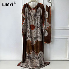 Muslim African Traditional Dress for Woman Abaya Dubai Luxury Kaftan Evening Dre