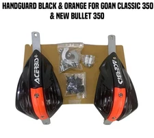 HANDGUARD KIT, ORANGE FIT FOR ROYAL ENFIELD GOAN CLASSIC 350 & NEW BULLET 350
