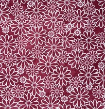 Quilt Blender - Tonal Daisies On Pink 100 Cotton Fabric 2 Yard Cut