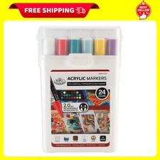 Royal & Langnickel - 24pc 2MM Acrylic Paint Marker Set, Primary Colors
