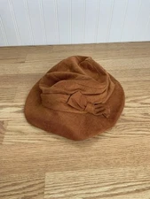 Babeyond Brown Corduroy Hat With Bow