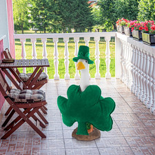 St. Patrick S Day Goose Outfit Clover Porch Goose Outfit Festivals Lawn Goose