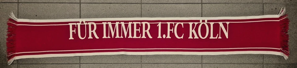 1. FC Köln Schal / FÜR IMMER 1.FC KÖLN / Fehldruck ohne Logo / - Bild 1 von 1