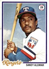 1978 Topps Baseball 533 Sandy Alomar Sr. Texas Rangers