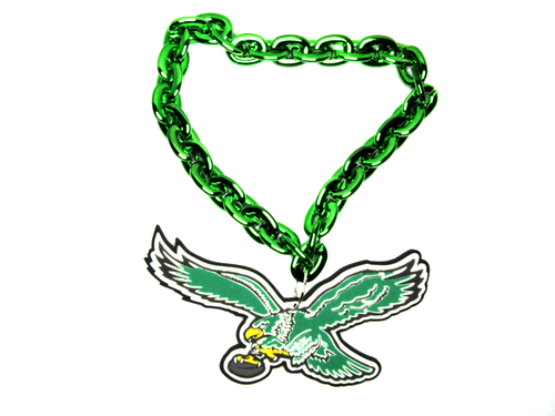 Philadelphia Eagles NFL Aminco Big Logo Retro Kelly Green Chain Made in USA