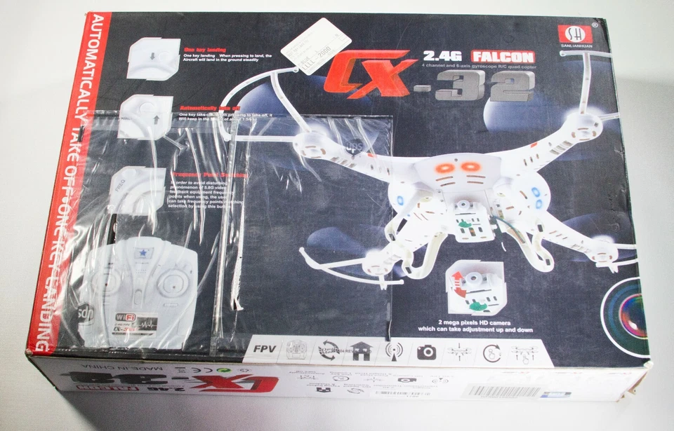 Cuadricóptero Cheerson CX32 negro 4 canales 5,8 G FPV con cámara de 1,0 MP, dron  Foto 3 de 3