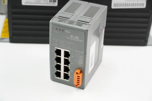 ICP DAS NS-208 8-Port Ethernet Switch 10/100 Industrial (1394)
