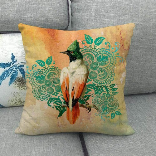 Spring Cojines Country Flower Birds Pillow Case Wild Duck Square Cushion Covers - Picture 60 of 68