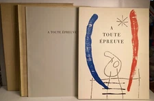 A TOUTE EPREUVE Joan Miro & Paul Eluard 1984 Hardcover w/ Hard Case