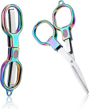 2Pcs Mini Folding Scissors, Portable Travel Scissors Safety Collapsible Scissors