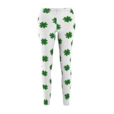St. Patrick's Day Lucky Clover Women's Cut Sew Casual Leggings