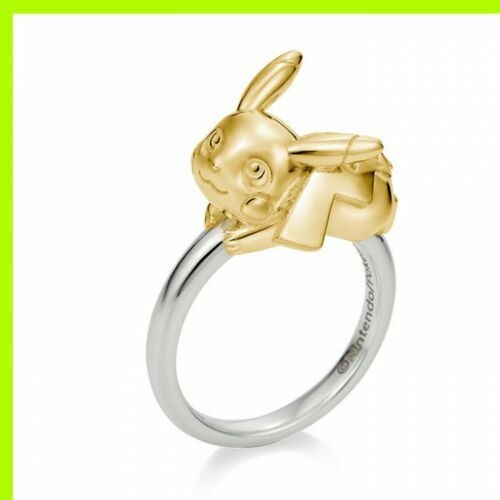 Pokemon U-TREASURE K.UNO Pikachu Silver x K18 Yellow Gold ring