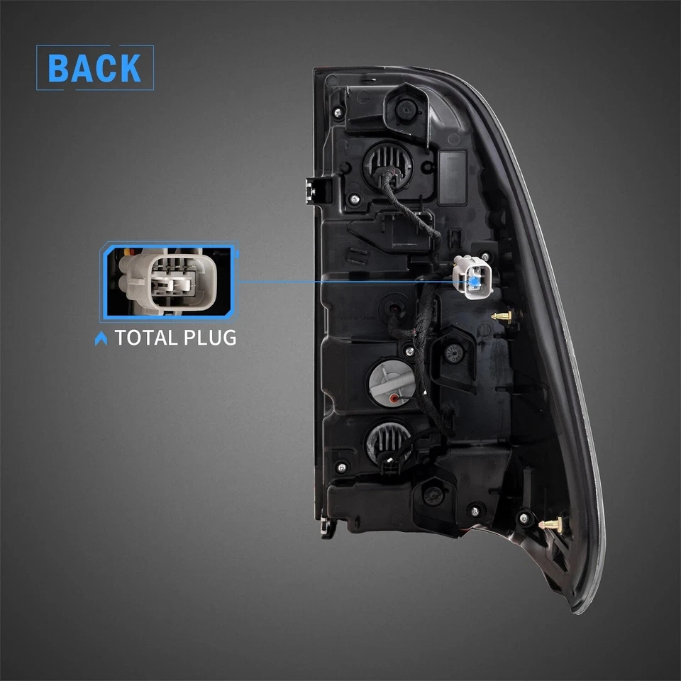 VLAND Full LED Smoked Lens Tail Lights For Toyota Hilux 2015-2020 Rear Lamps  - Image 4 of 4