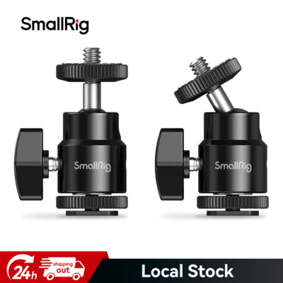 SmallRig 2PCS Camera Hot Cold Shoe Mount w/Mini Ball Head for Gopro|Monitor-2059