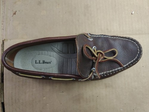 LL Bean | Slip on barca uomo in pelle | marrone scuro | taglia 8,5 D | modello n. OU668 - Foto 17 di 18