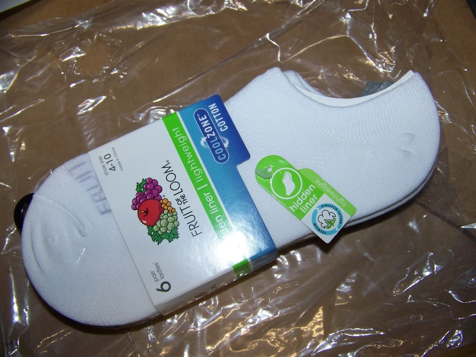 12 pair Women's Fruit of the Loom Cool Zone Socks  no show Sz 4-10 lightweight - Image 2 of 4