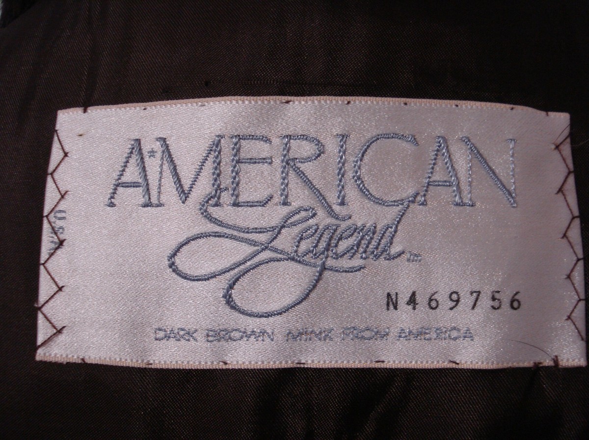 Men's American Legend Mahogany Mink Fur Jacket / Coat Size