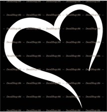 Love Heart Shape - Car/SUV/Truck Vinyl Die-Cut Peel N' Stick Decals