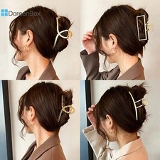 Metal Hair Crab HairClips Gold Color Geometric Hair Claw Girls Women Accessories