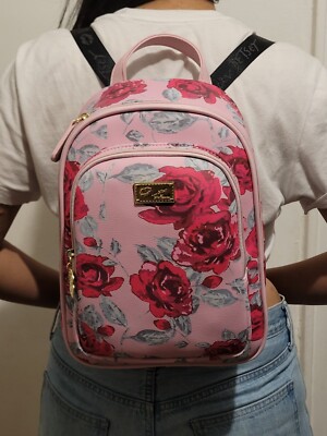 Luv Betsey by Betsey Johnson Roses and Stripes Floral Mini Backpack Luv Betsey Johnson Backpack Roses Flowers Bees Bag Quilted  main image 2