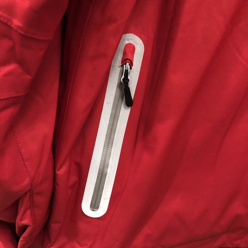 Sperry Top Sider Jacket Mens L Raincoat Windbreaker Lined Red White Boating - Picture 5 of 9