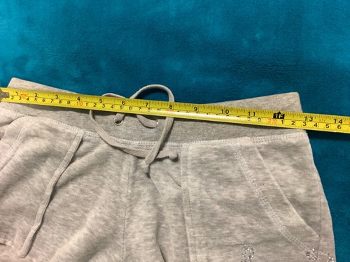 Juicy Couture Heather Grey Zip Up Hoodie Low Rise Straight Leg Pants 26 x 31 XS - Picture 11 of 15