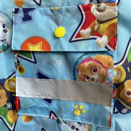 Paw Patrol Polyester Regenmantel Skater Nickelodeon Reflektoren Taschen Kapuze - Bild 5 von 11