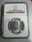 1968-D KENNEDY HALF DOLLAR - NGC  MS65 - MINT STATE CERTIFIED GRADED COIN MS 65