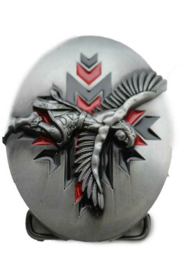 Herren Damen Schnalle Silber Metal Native Stil Krieger Tanz Indian Cowboy West