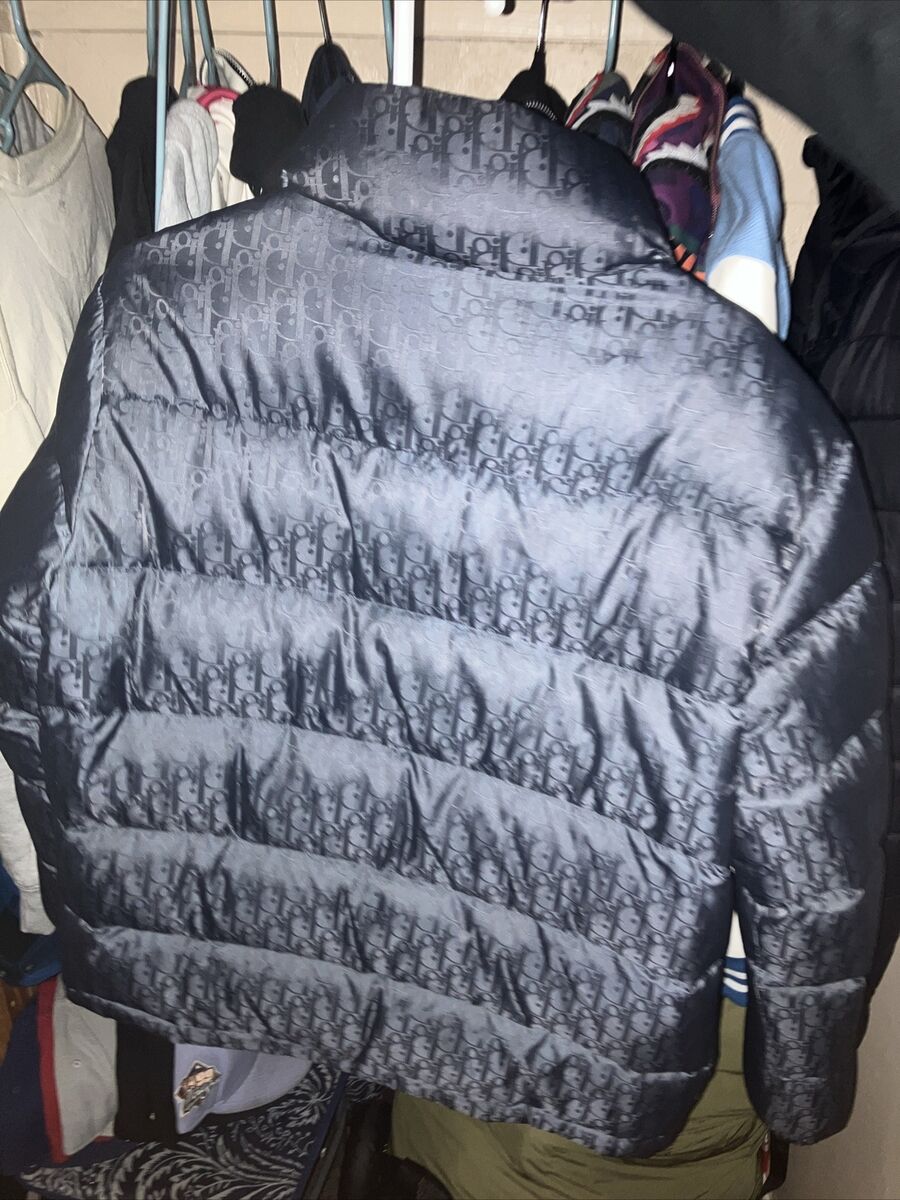 DIOR OBLIQUE DOWN JACKET Black Technical Jacquard Men's Size DIOR OBLIQUE DOWN JACKET Black Technical Jacquard Men's Size