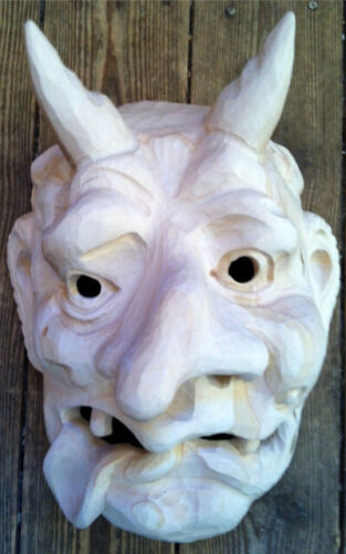 Holzmaske Krampus Rohling zum selbst Schnitzen und Gestalten - Bild 2 von 4