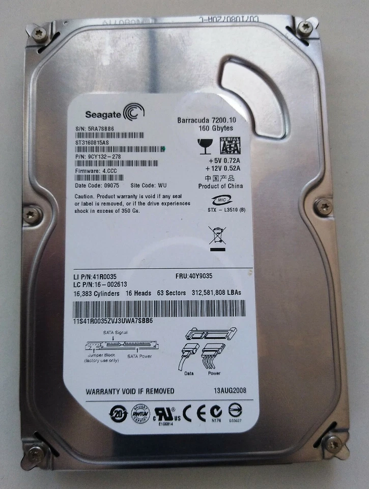 Seagate Barracuda 7200.10 160GB,Intern,7200RPM SATA II