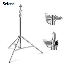 9.2ft Light Stand Tripod Heavy Duty Adjustable Spring Damped Stainless Steel