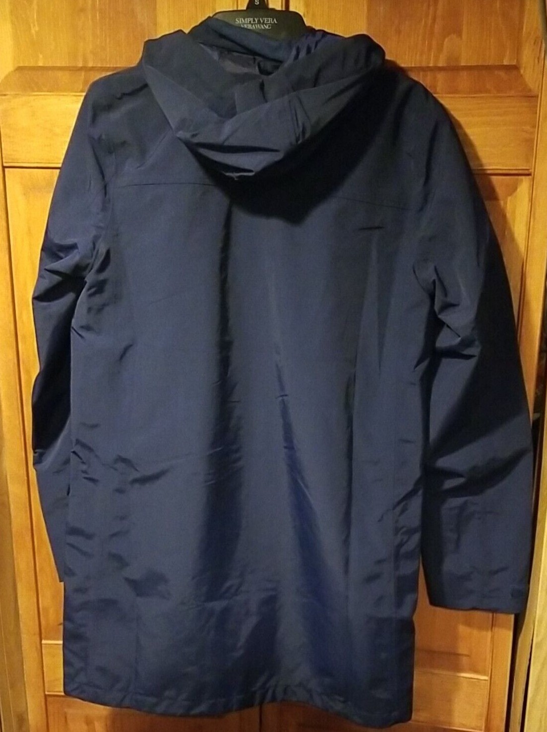 Land's End Women's Classic Squall Hooded Raincoat Deep Sea Navy Small