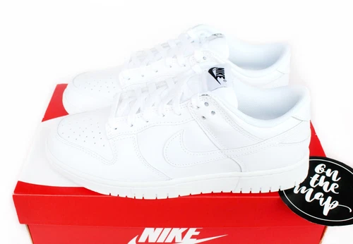 Nike Dunk Low W Triple White Leather UK 5 8 9 10 11 US EU 42,5 43 DD1503-109 Neu