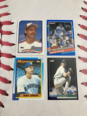 Randy Johnson Expos/Mariners 4 Card Lot (1 Rookie Card)