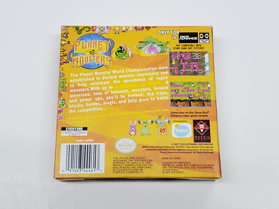 Planet Monsters Nintendo Game Boy Advance Box & Manual Only * | eBay