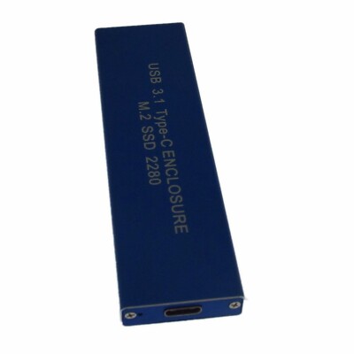 Blue USB 3.1 Type-C USB-C to SATA NGFF M.2 B Key SSD 2230/2242/2260/2280 Adap...