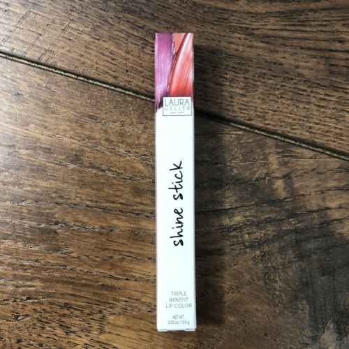 Laura Geller NY Shine Stick Triple Benefit Lip Color - Sparkling Rose NIB