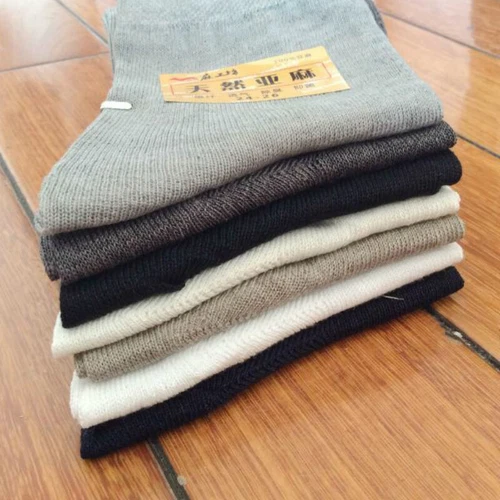 5 Pairs Men 88% Linen Sock Natural Flax Thin Breathable Soft Eur Size 39-49 Cosy - Picture 5 of 6