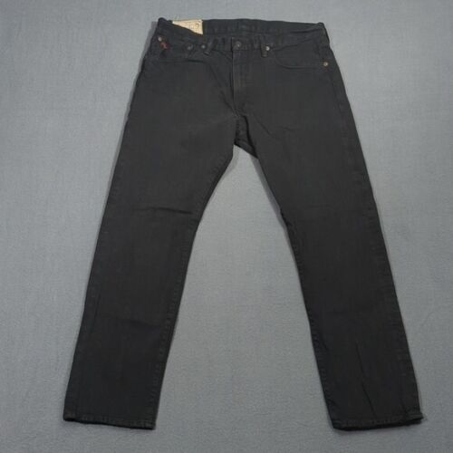 Polo Ralph Lauren Jeans Men's 33x30 Black Hampton Straight Cotton Denim