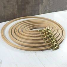 Nurge Wooden Embroidery Hoop Cross Stitch Beech Wood Ring in 8 Sizes 8mm Depth